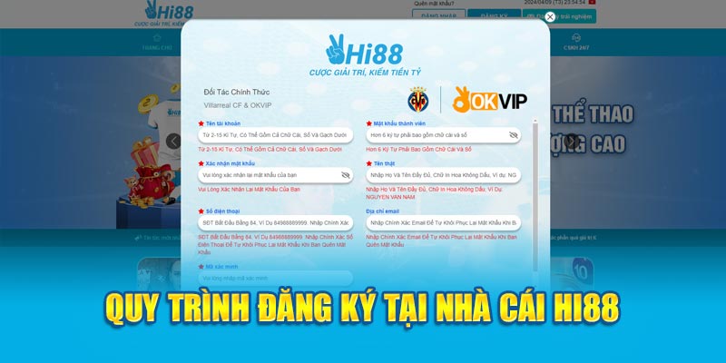 Quy trình đăng ký tại nhà cái 